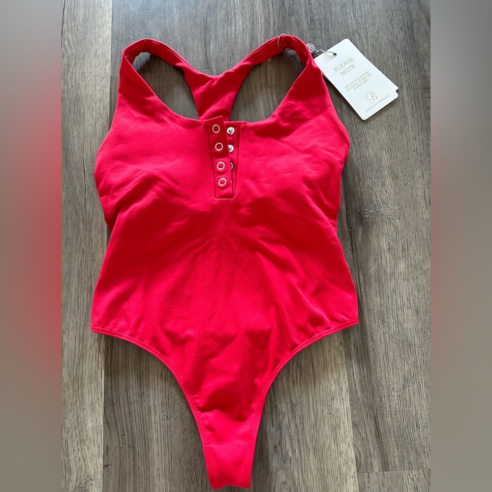 Bombshell Sportswear The Perfect Bodysuit - M / Red Apple